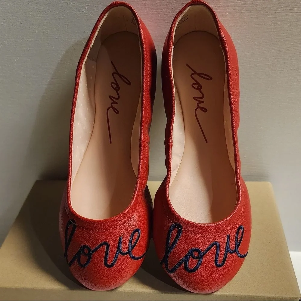 ❄️ ED by Ellen Degeneres | Langley Ballet Flat Vegan Salsa Red Girls Vario…